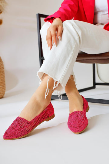 Joka Fuchsia Knitted Ballerina