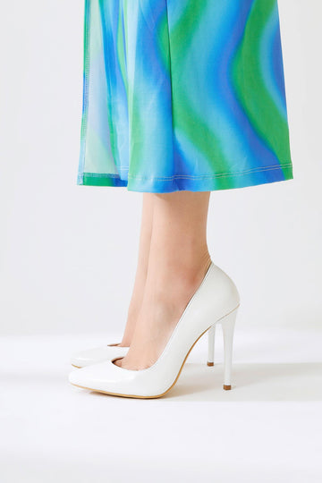 Tami White Pointed Toe High Heel Stiletto