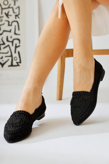 Joka Black Knitted Ballerina