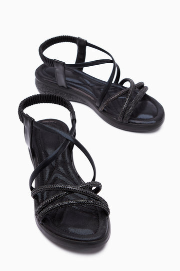 Taida Black Stone Women's Sandals