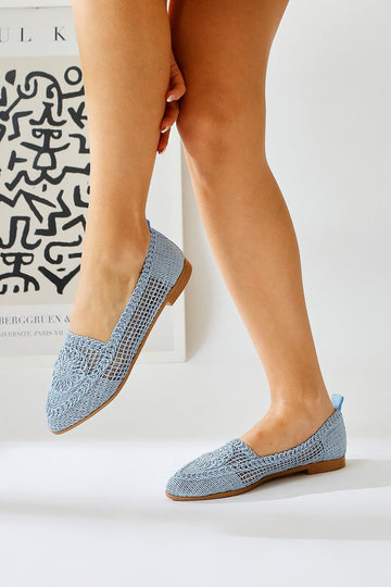 Joka Blue Knitted Ballerina