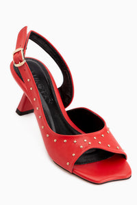 Suny Red Heeled Women’s Sandal