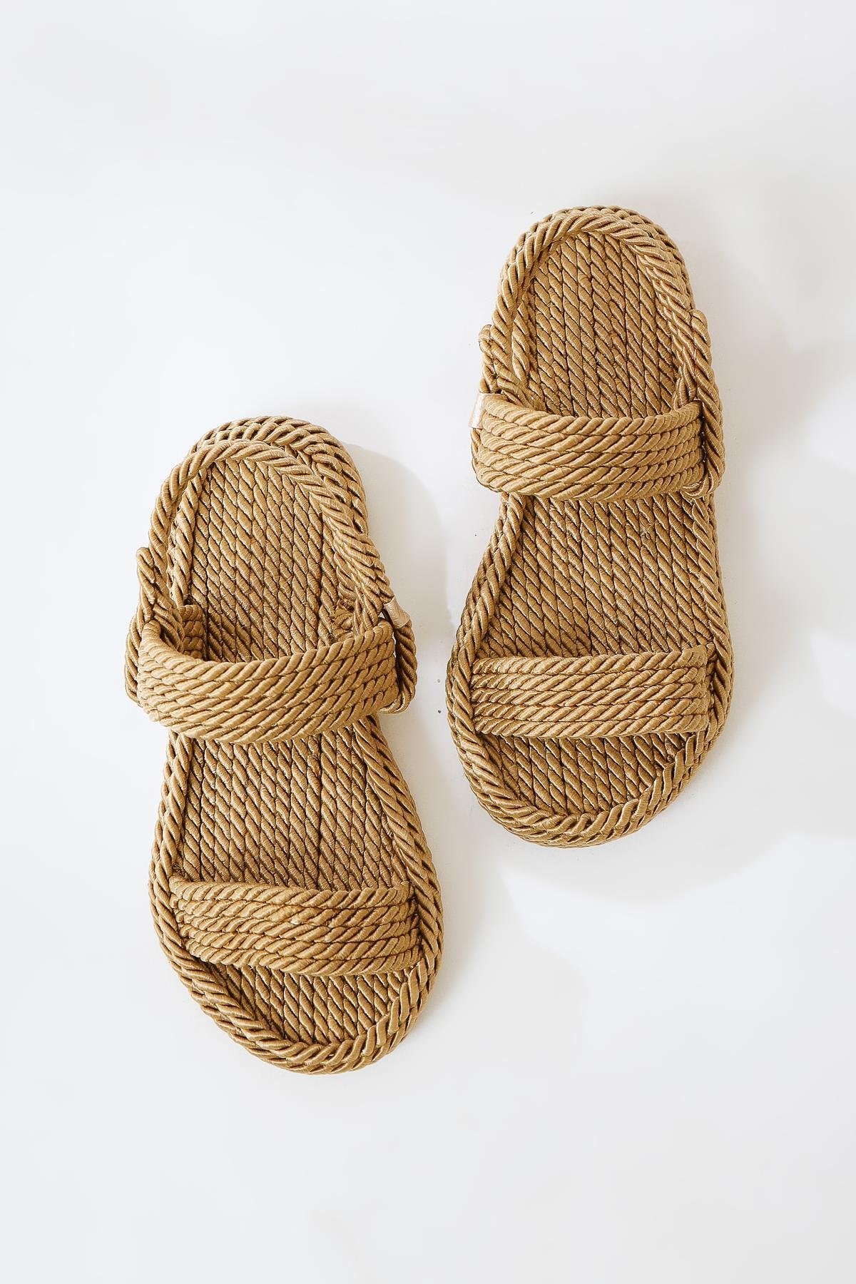 Olivia Gold Halat Sandalet Basic