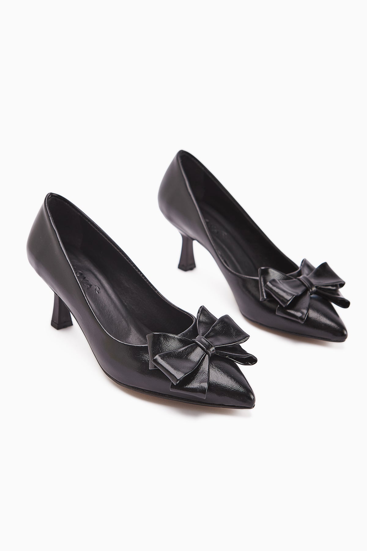 Denita Black Bow Detail Women's High Heels