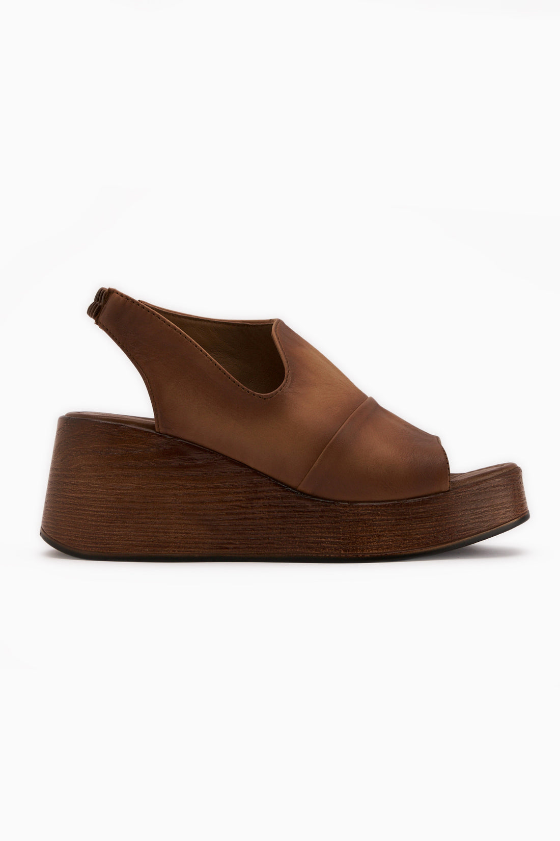 Echtes Leder Rozelin Tan Elastisch Keil Damen Sandale