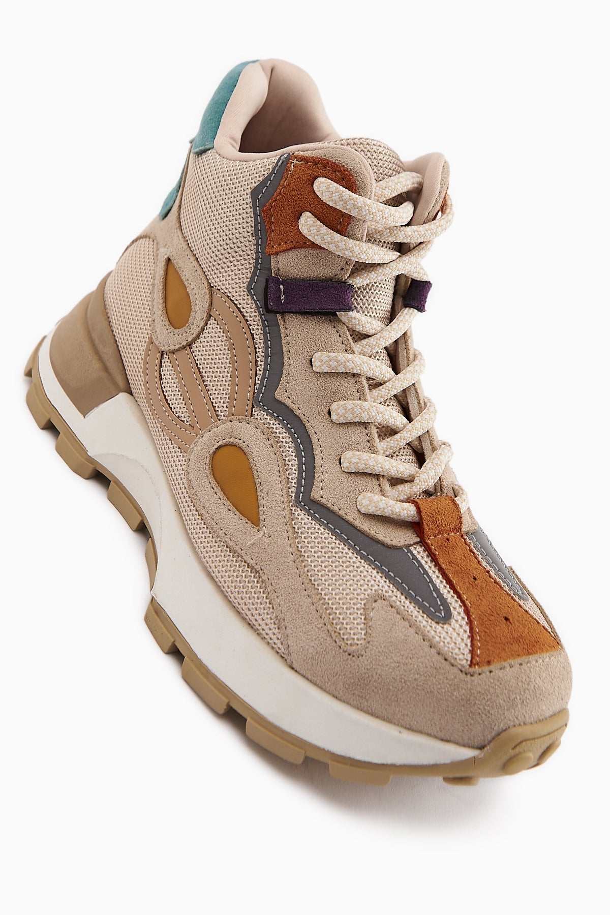 Emma Nude Suede Detailed Lace-Up Women's Sport Boot