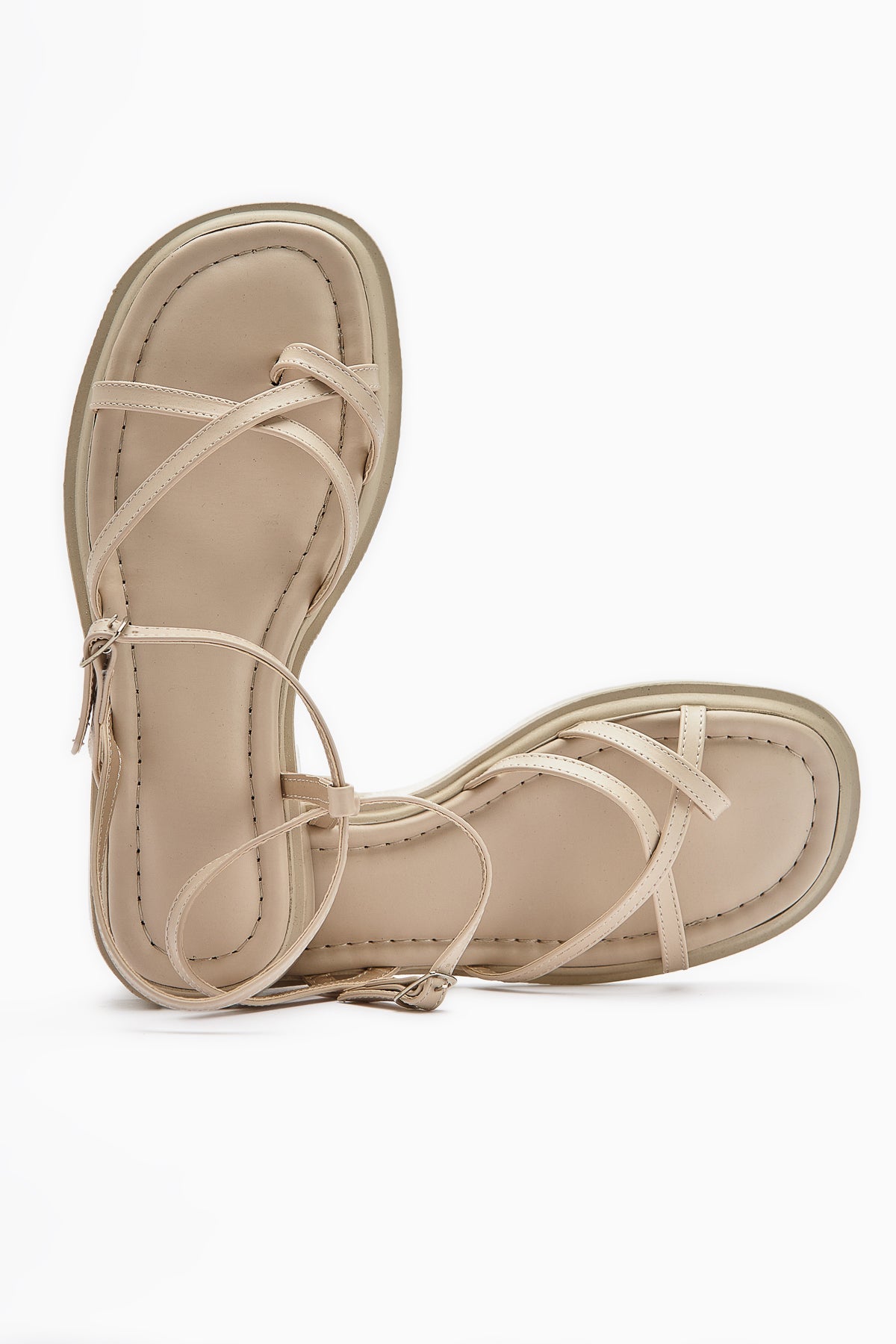 Hania Schwarze Kreuzriemen-Damen-Zehentrenner