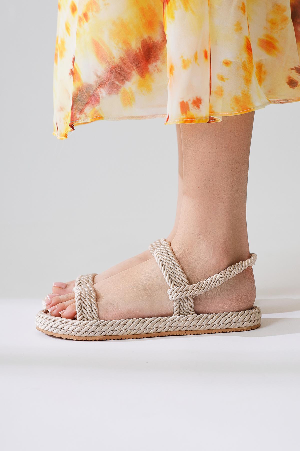 Olivia Basic Nude Seil Sandalen
