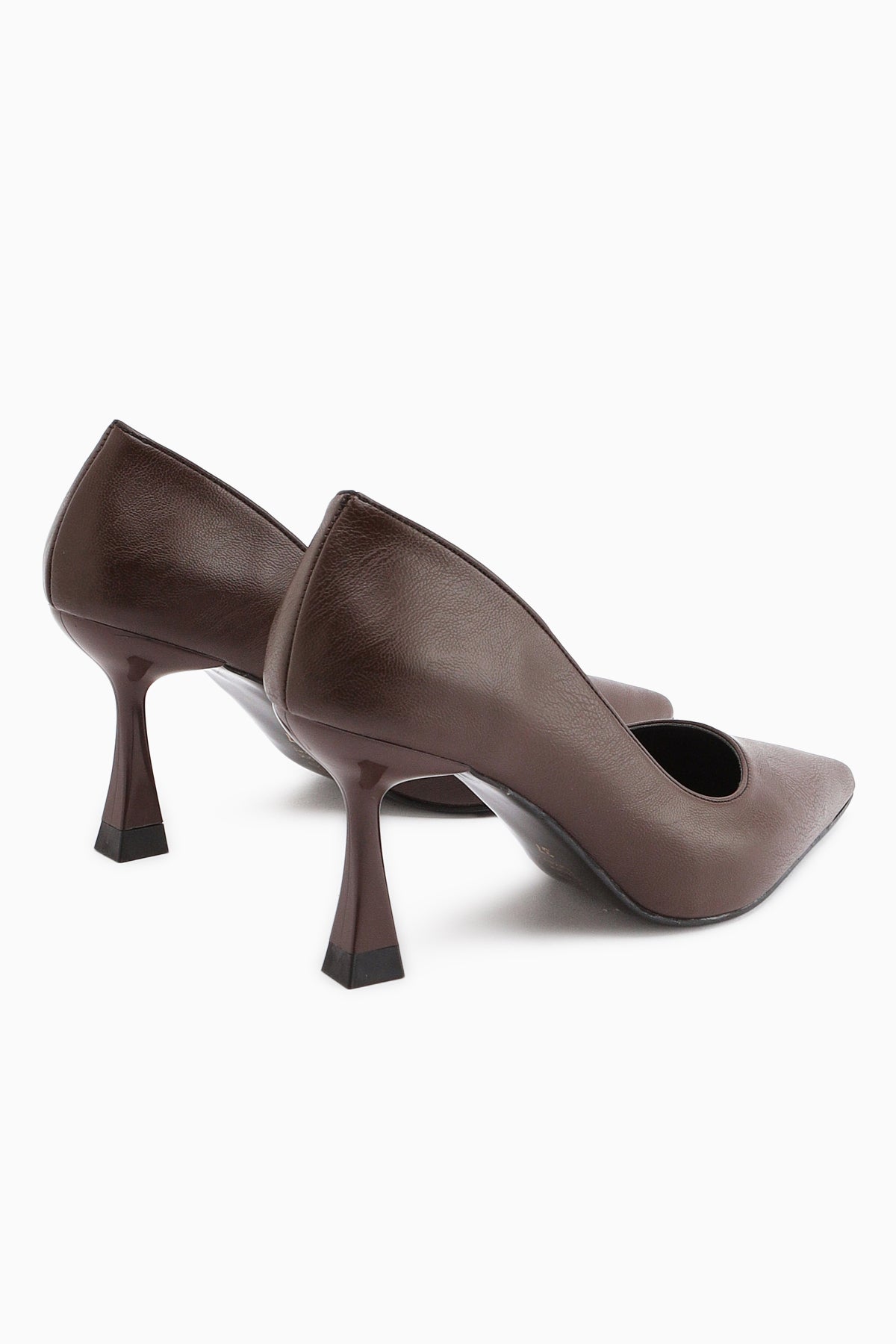 Celestine Coffee Wrinkled Pointed-Toe Stiletto