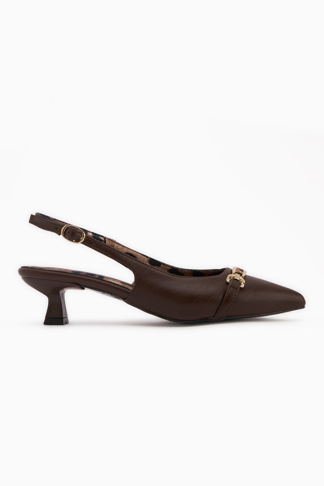 Dima Braun Leopardenmuster Kurze Absatz Damen Schuhe
