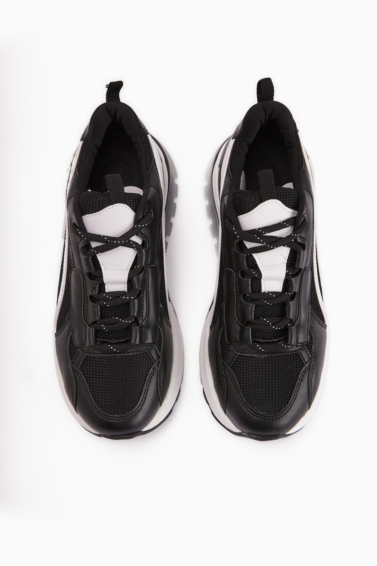 Jillian Black with White Heel Detail Sport Shoes