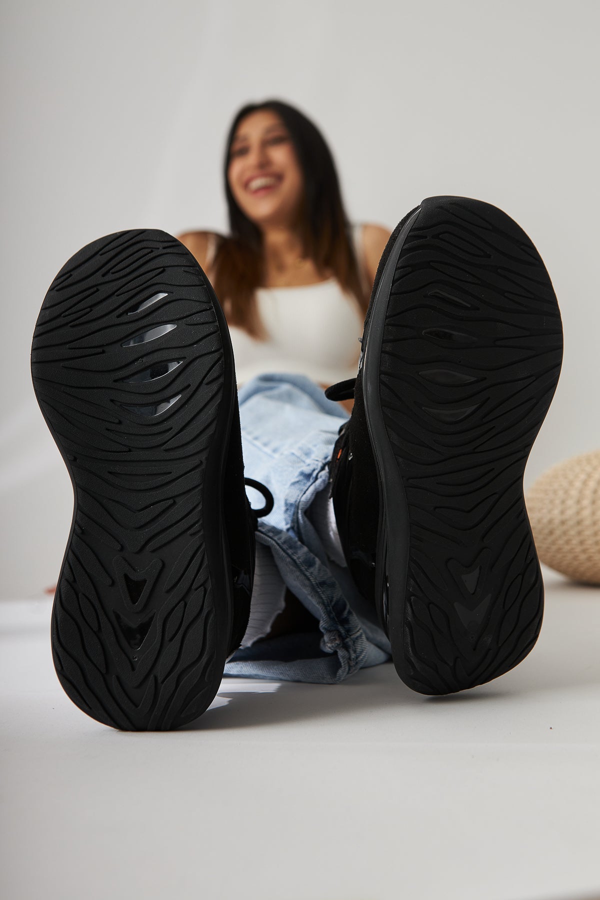 Tolin Siyah Paraşüt Kumaşlı Kadın Sneakers Ayakkabı