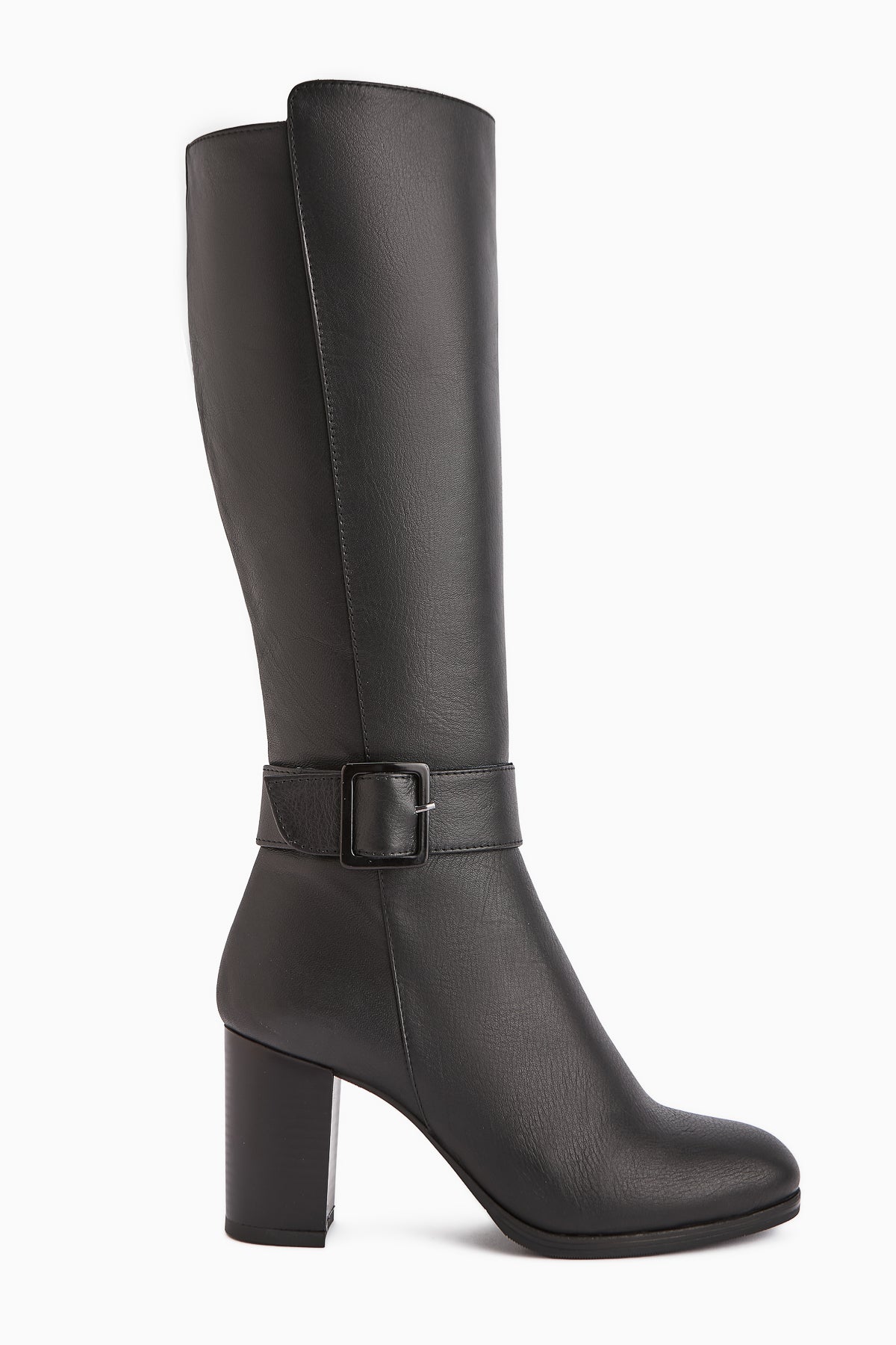 Jeen Genuine Leather Black High-Heel Women's Boot