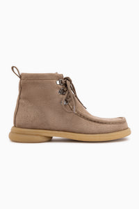 Edie Beige Wildleder Schnürstiefel Damen