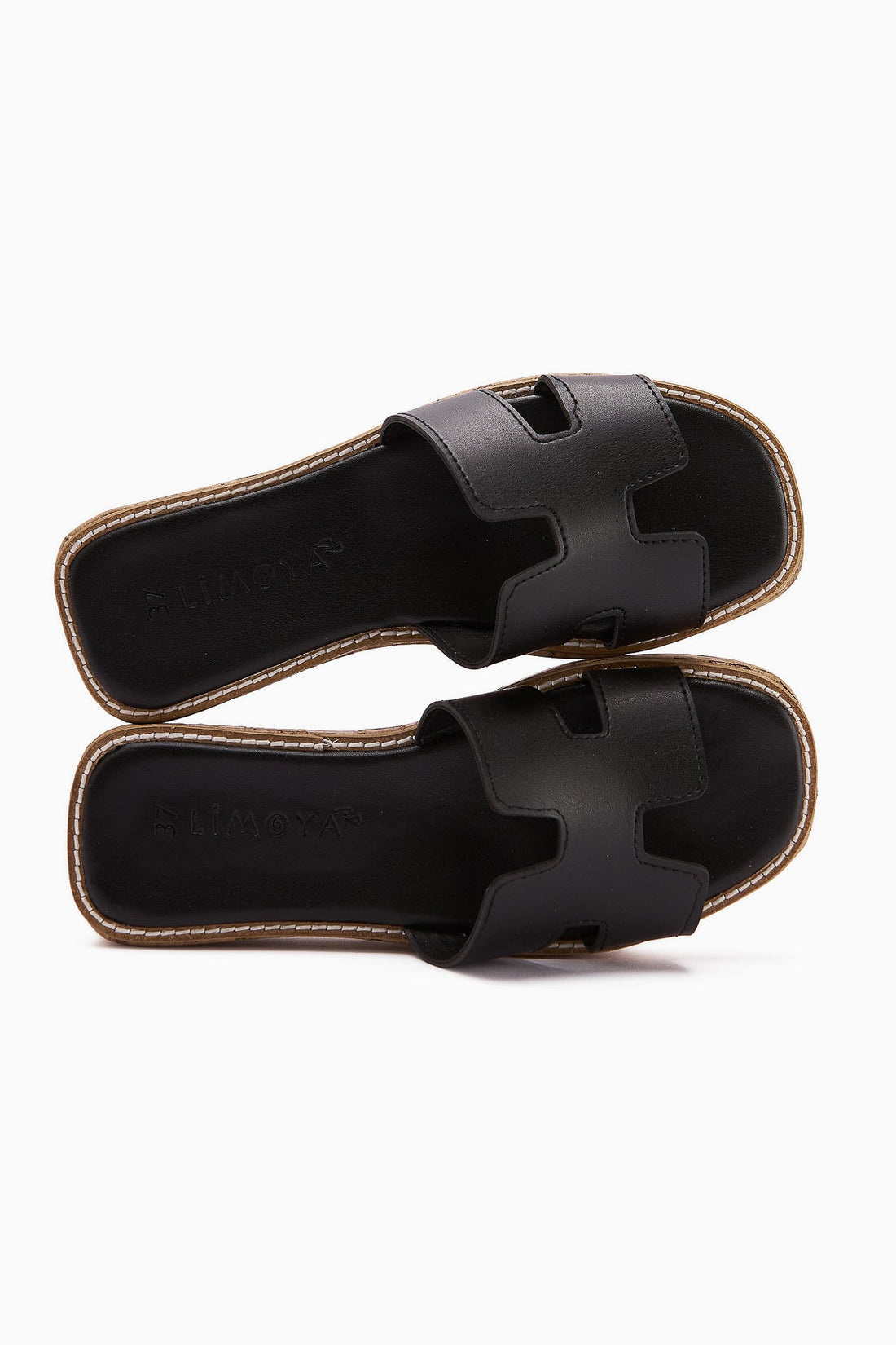 Runa Black Thick Soled Women's Slippers