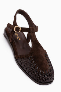 Clea Genuine Leather Brown Closed Toe Women’s Sandal