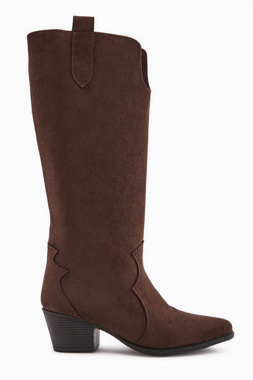 Frida Brown Suede Western Women's Boot