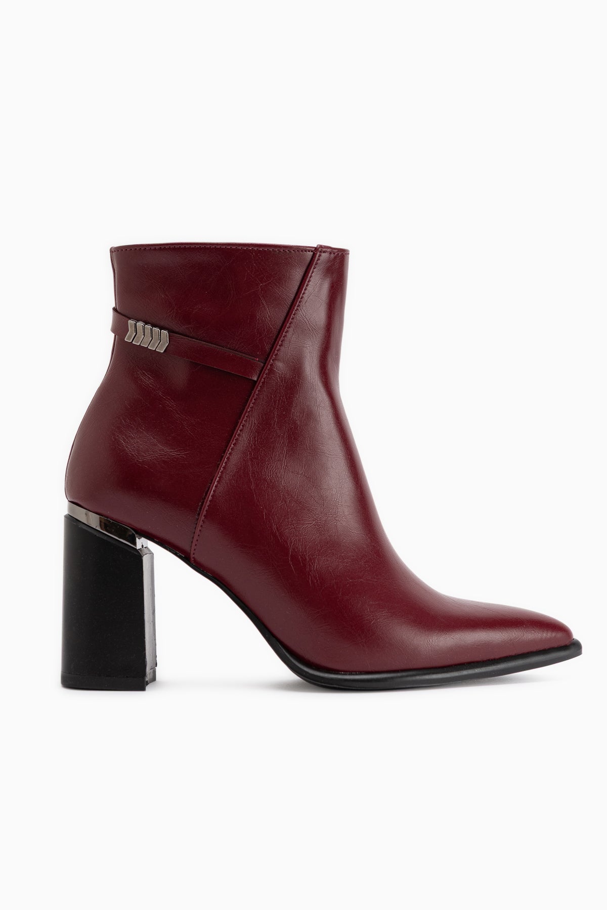 Lamia Bordeaux Schnallen Detail Damen Stiefel