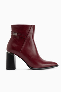 Lamia Bordeaux Schnallen Detail Damen Stiefel