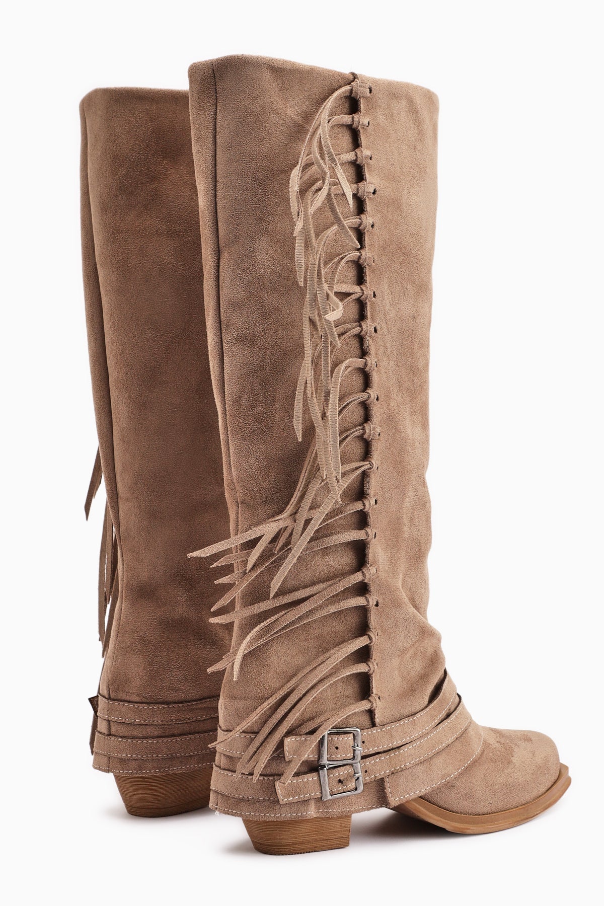 Rozin – Vizon Velours kniehoher Stiefel im Boho-Stil (Damen)