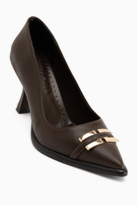 Daria Braun Schnalle Damen Absatzschuhe