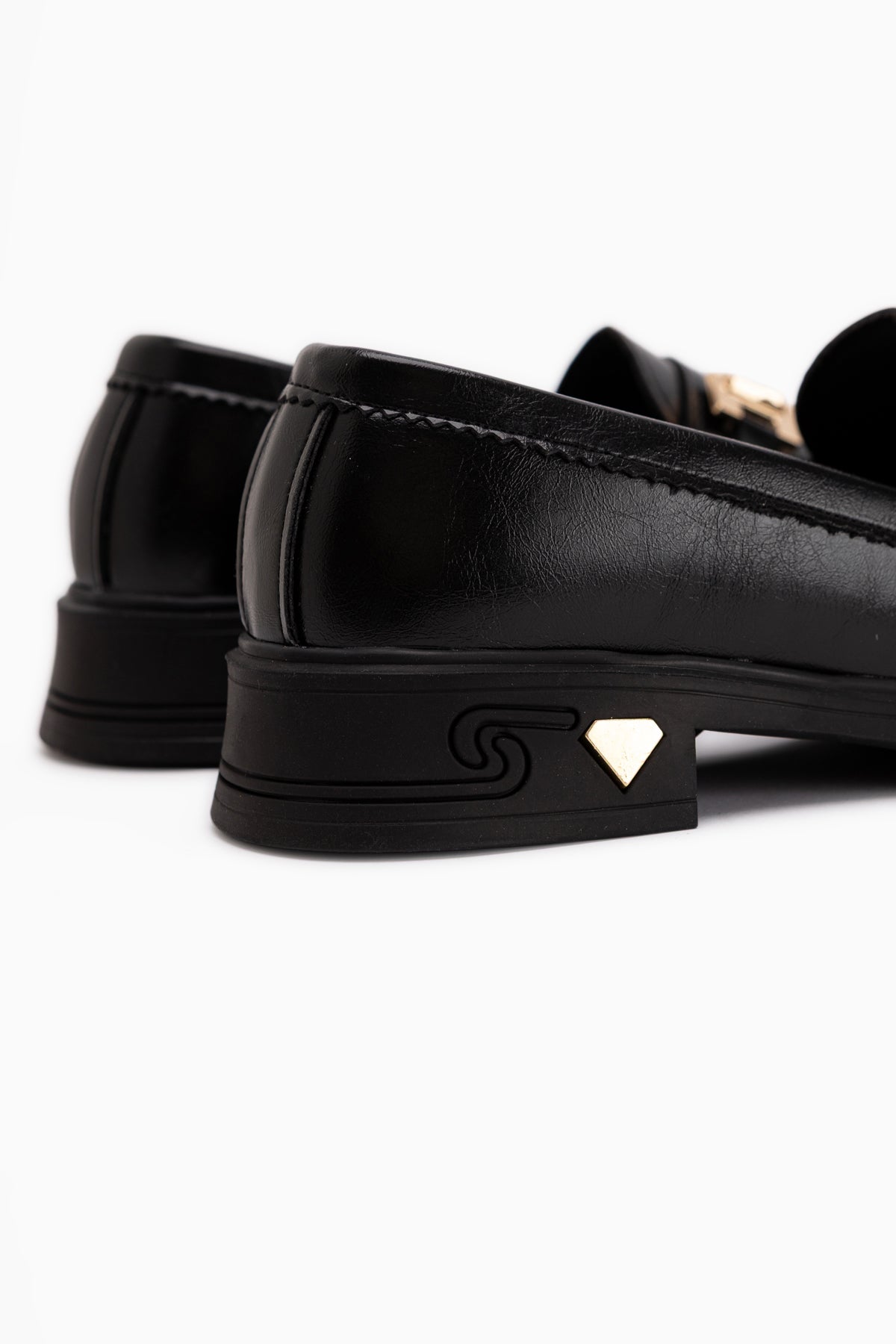 Drina Schwarze Schnalle Damen Loafer Alltagsschuhe