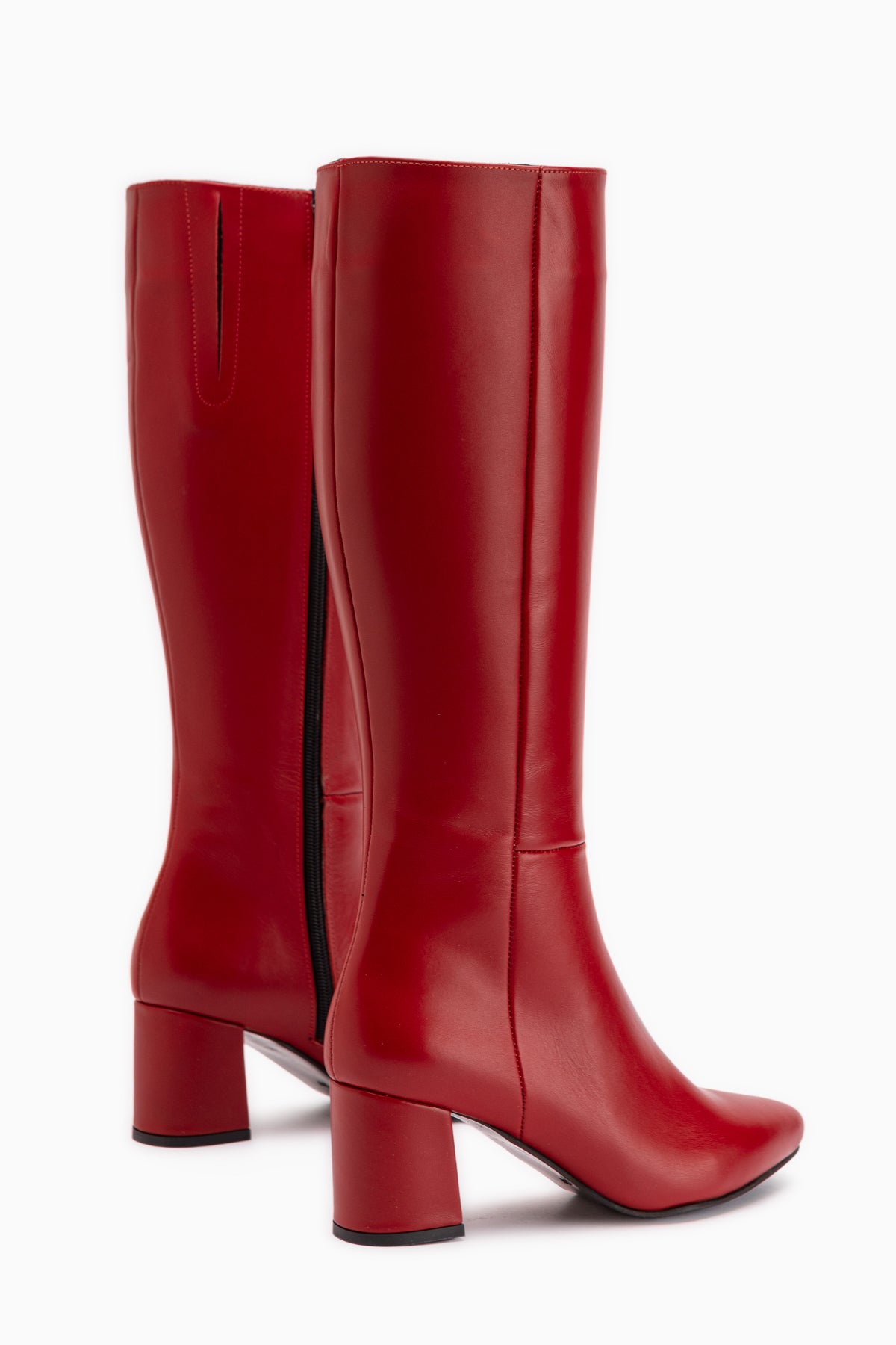 Velma Echtes Leder Rote Absatz Damen Stiefel