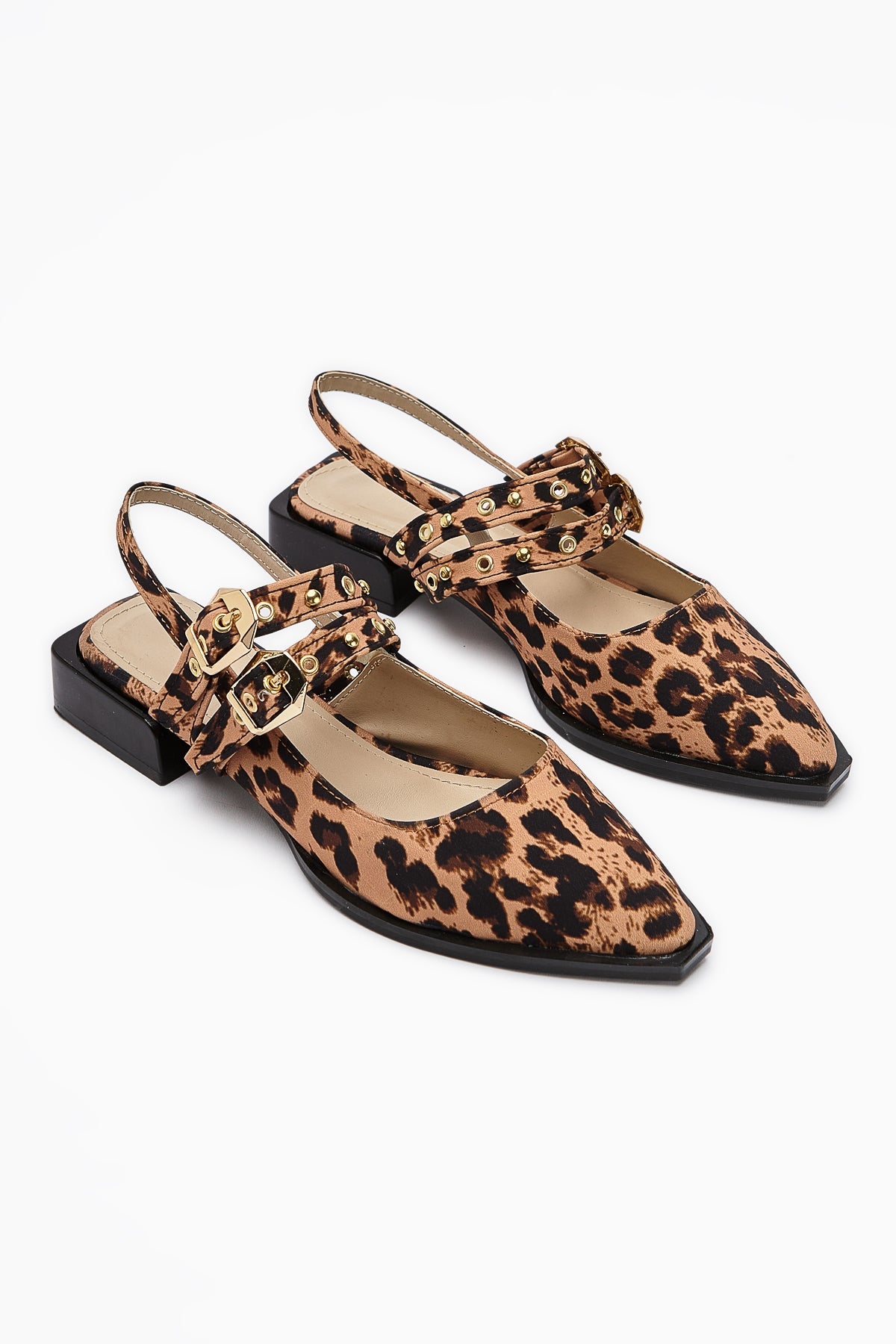 Siran Damen Leopardendruck Doppelriemen Sandale