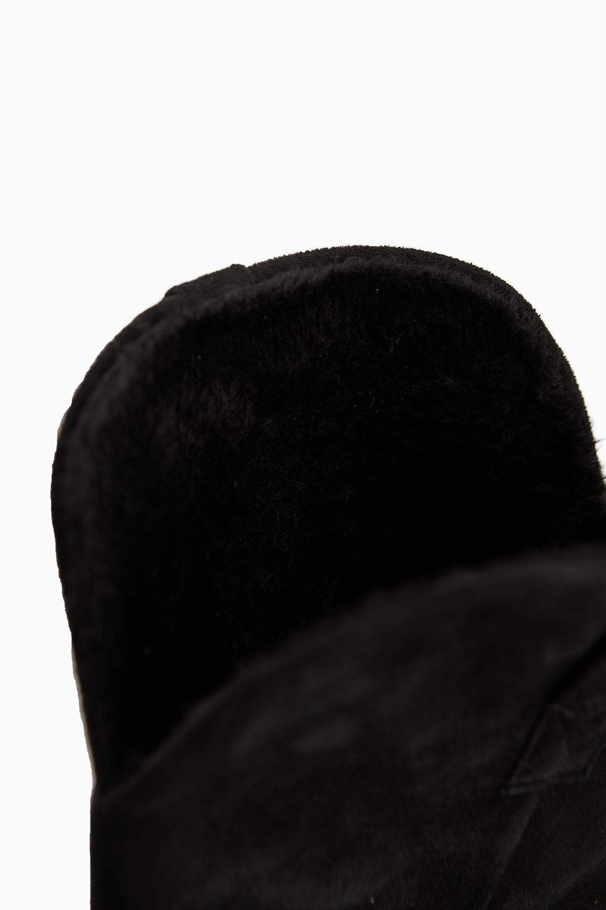 Leya Black Suede Heeled Boot without Zipper