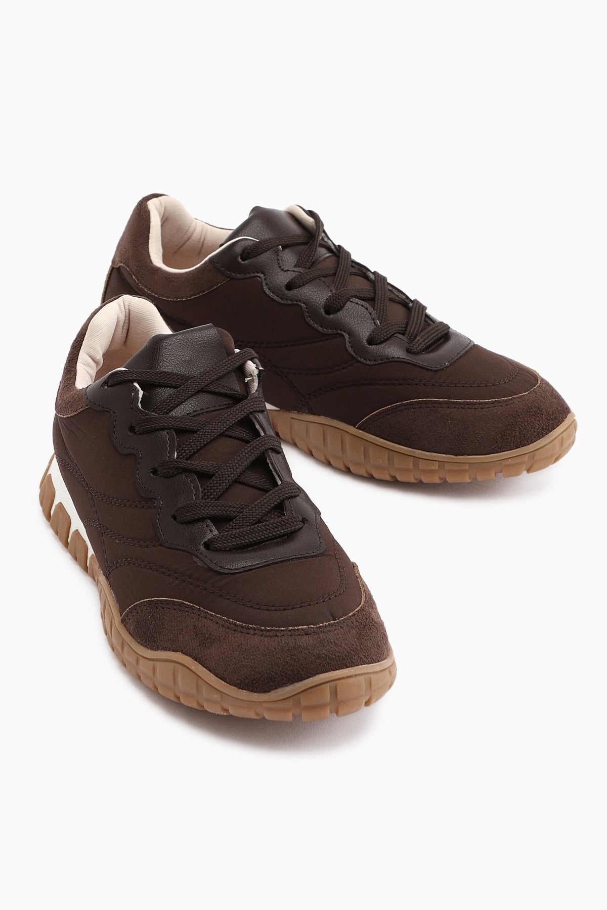 Leen Coffee Parachute Fabric Women's Sneakers