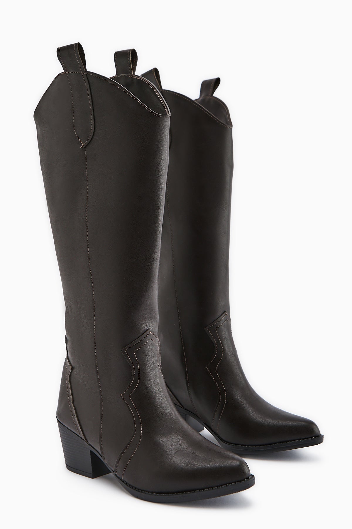 Lhena Coffee Western Pull-On Boot