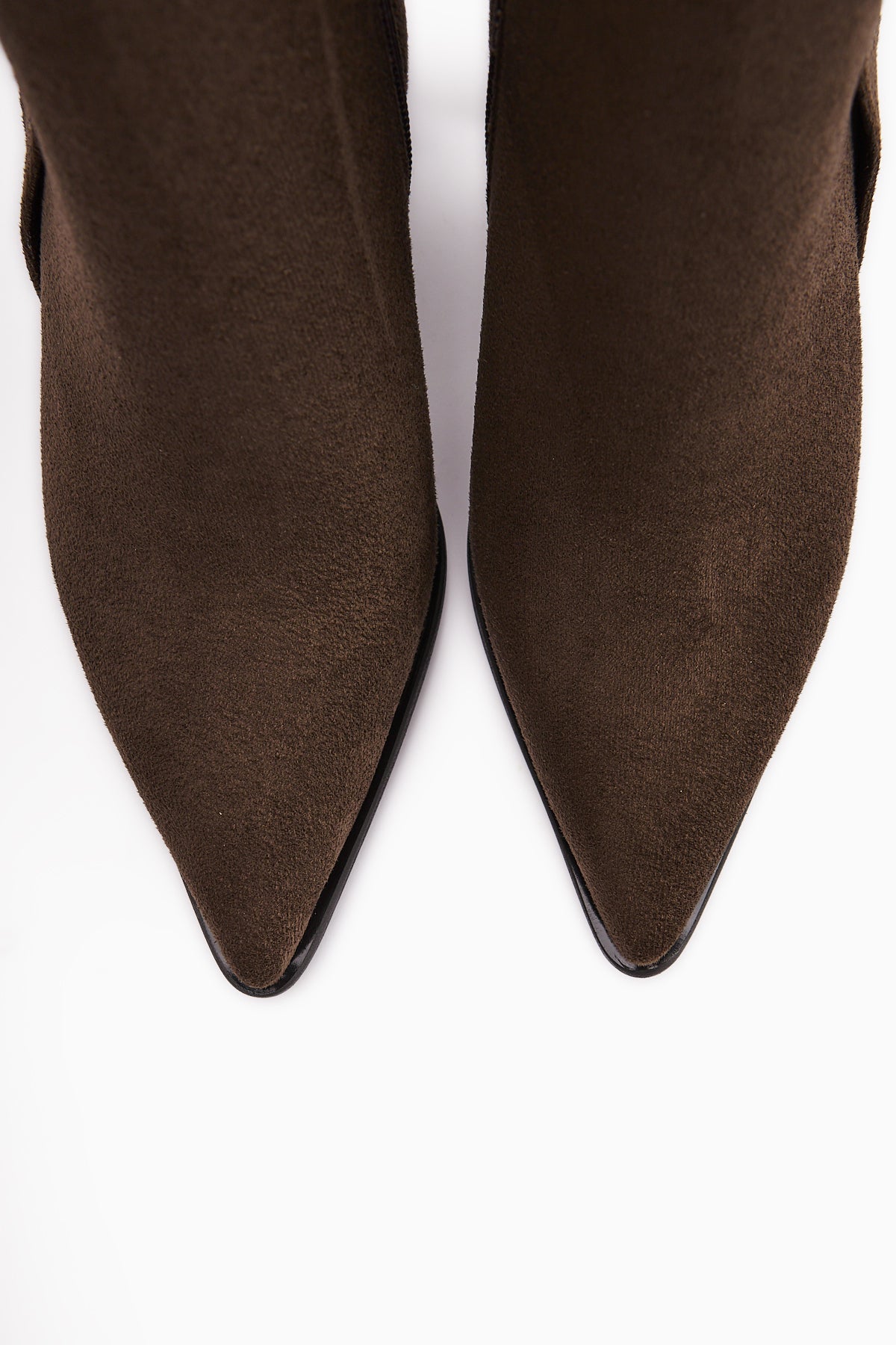 Mayvi Brown Suede Buckle Detailed Heeled Women's Boot