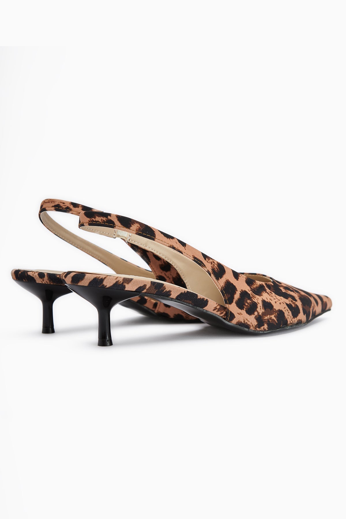 Sanni Leoparddruck Spitz Zehen Damen Absatz Sandale