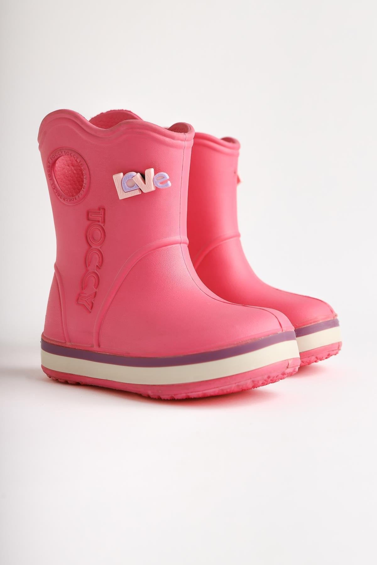 Christa Pink Pin Detail Wasserdichter Kinderstiefel