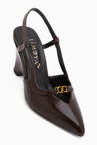Rima Braun Schnalle Detail Damen Absatzschuhe