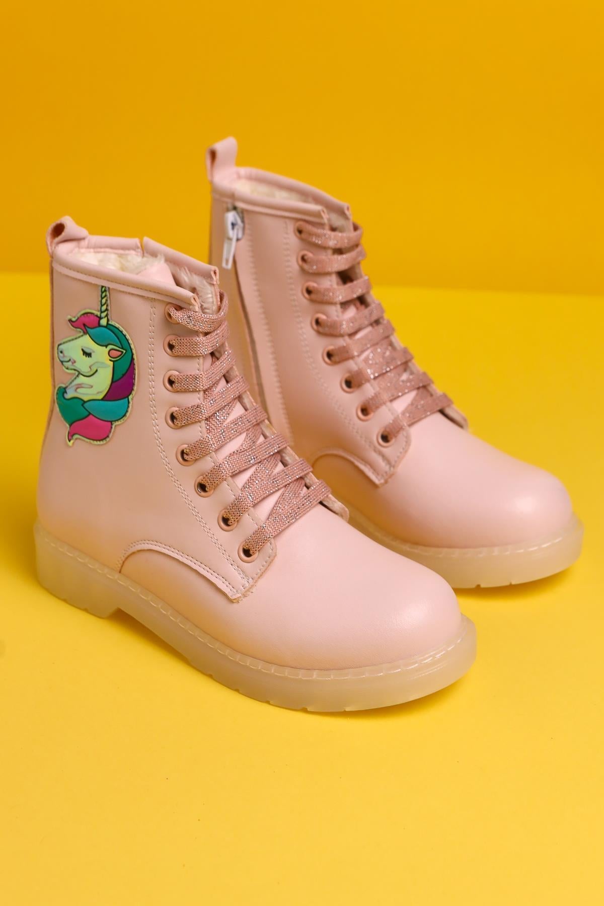 Darine Powder Unicorn Patch Schnür-Kinderstiefel