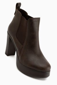 Mersa Brown Platform Heeled Women’s Boots