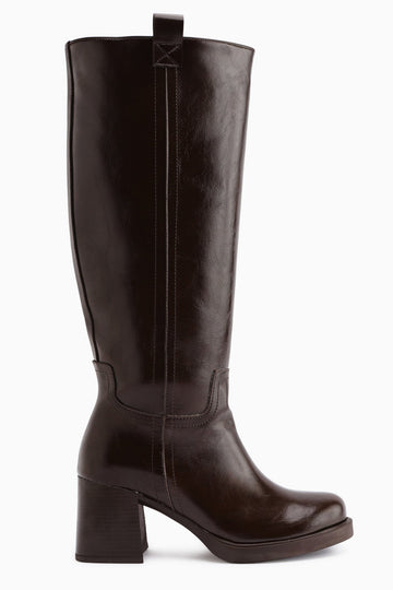 Celine Coffee Heeled Women's Boot