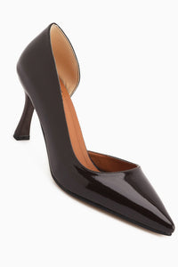 Flory Braun Lack Damen Absatzschuhe Stiletto