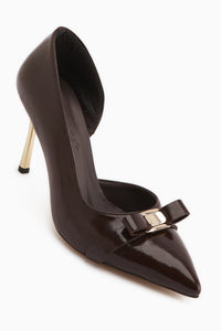 Henny Braun Schleifen Detail Damen Absatzschuhe
