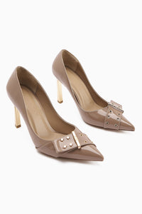 Sven Vizon Patent Leather Detailed Women's High Heel Shoe