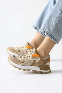 Onella Navy Suede Detailed Laced Women’s Sneakers