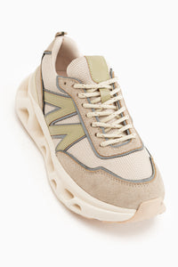 Kiana Beige Netz Detail Damen Sneaker