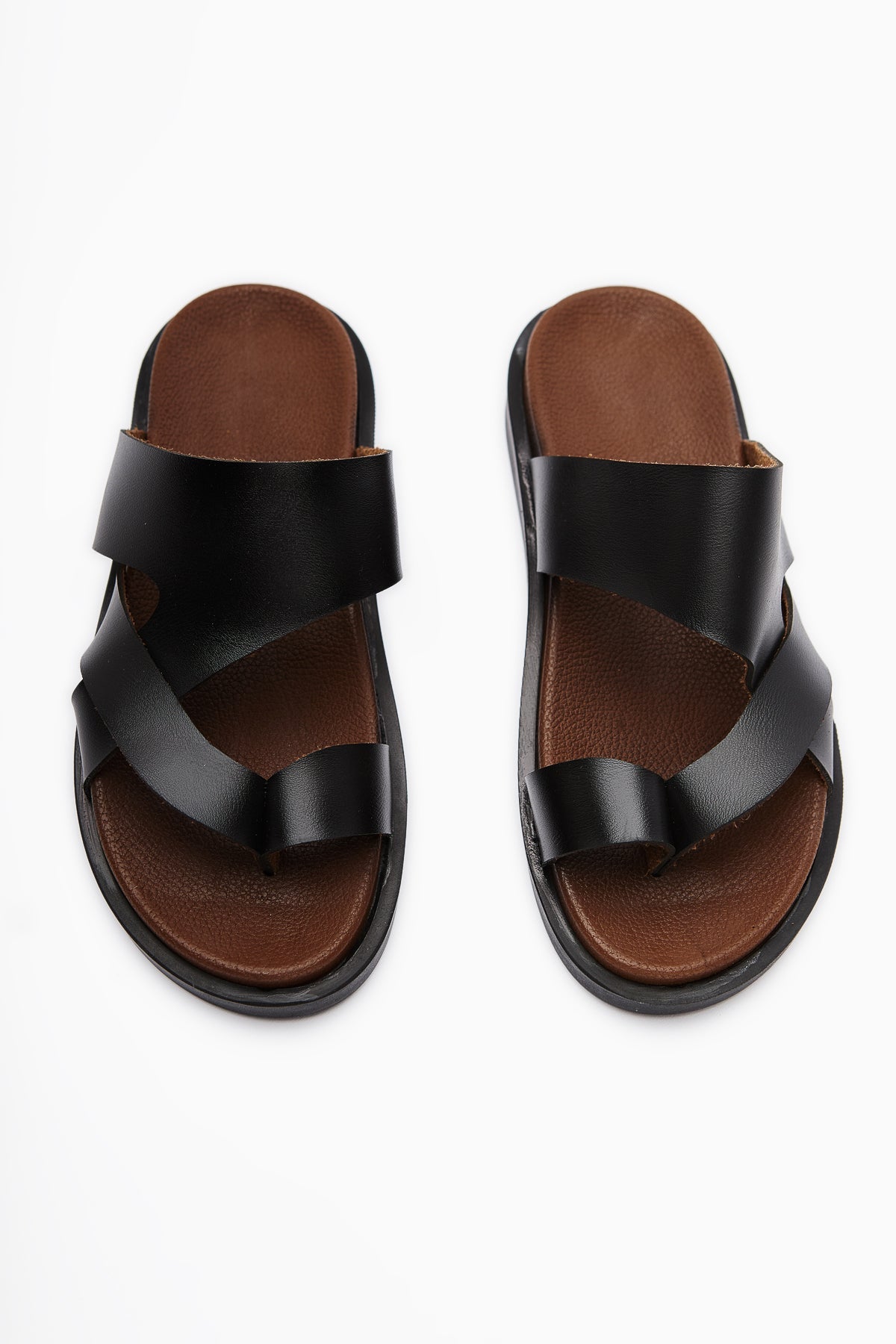 Candra Damen Schwarz Zehensteg-Slipper