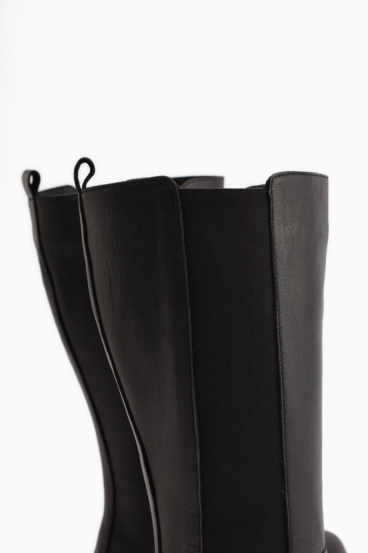 Rubi Genuine Leather Black Elasticated Boots