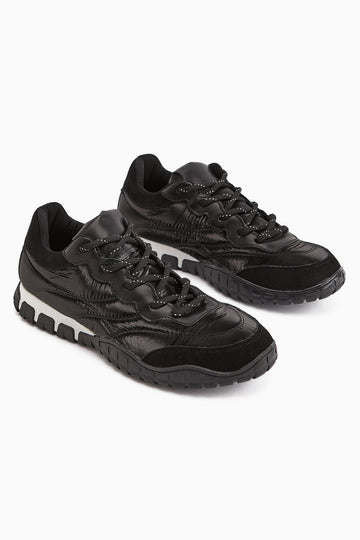 Leen Black Parachute Fabric Women's Sneakers