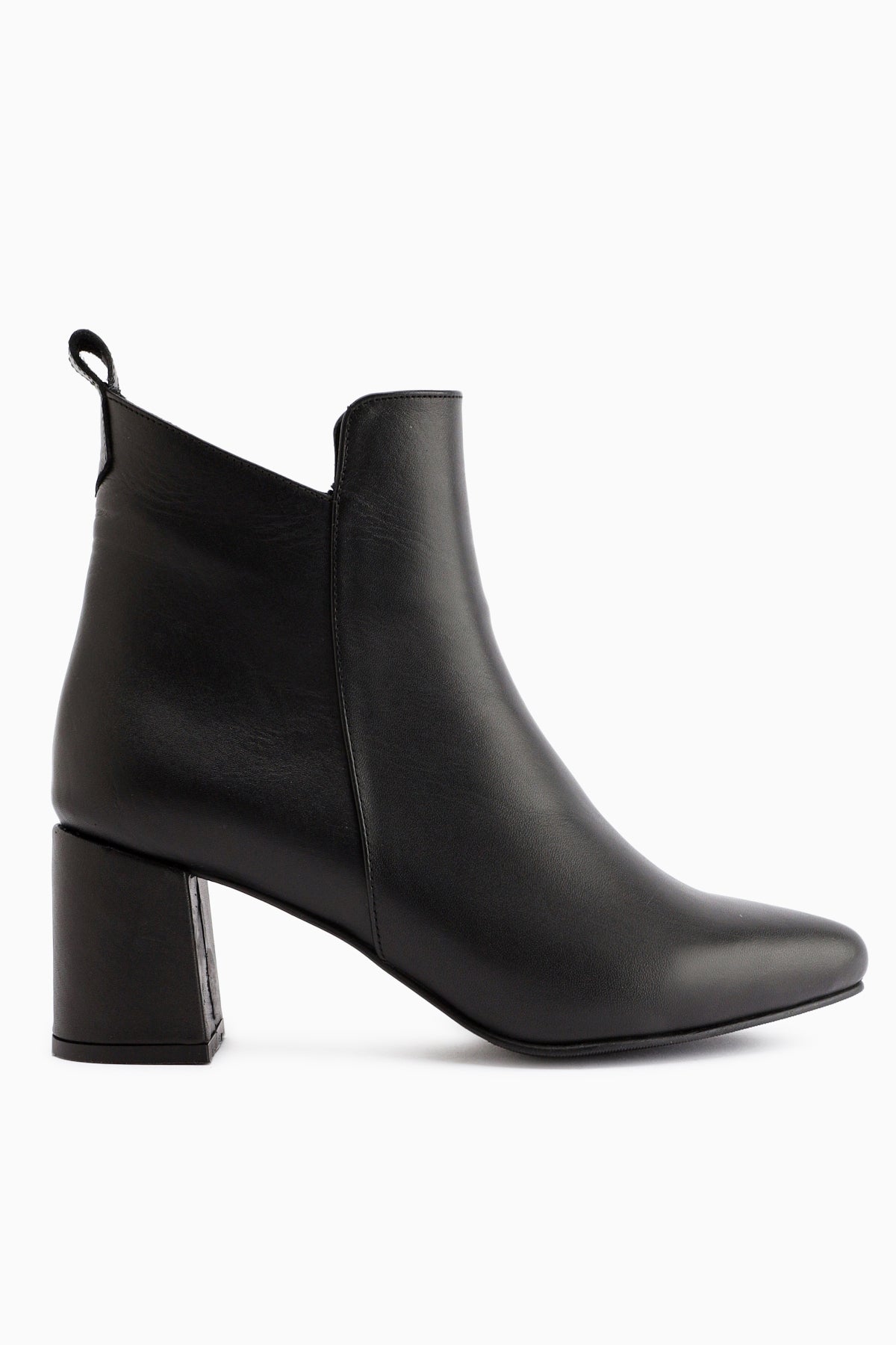 Julia Genuine Leather Black Heeled Women's Boot