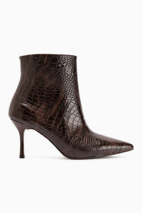 Brenda Braun Krokodil Absatz Damen Stiefel