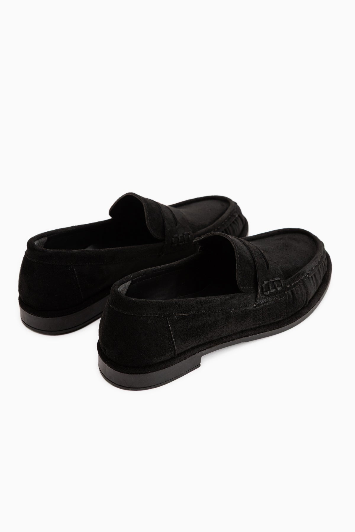 Carmel Black Suede Penny Loafer Women’s Shoes