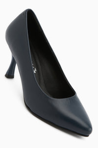 Echtes Leder Kiara Navy Damen Absatzschuhe Stiletto